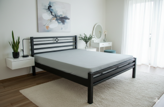 manželská kovová postel Bára