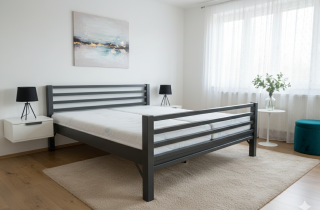 manželská kovová postel Ester